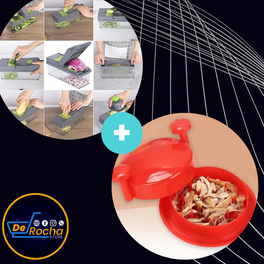 Combo triturador carne + picador en taza