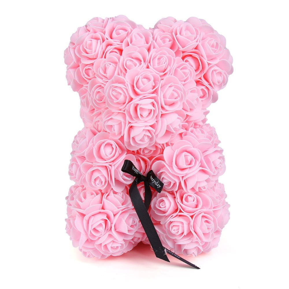 Oso de Rosas 25cm (Color Rosado)