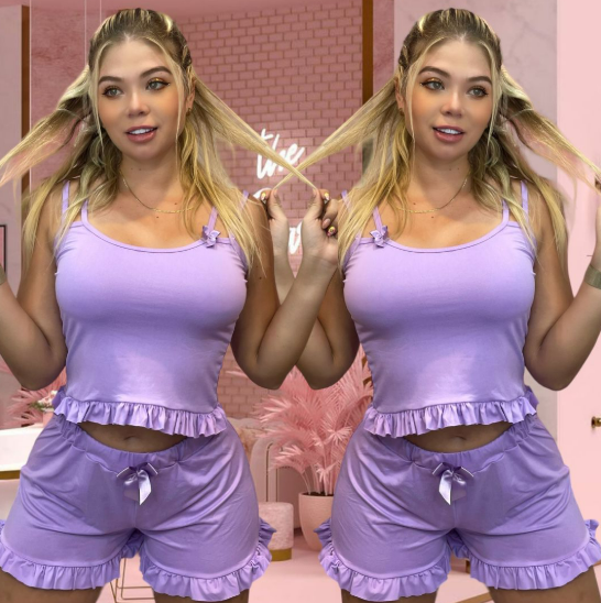 PIJAMA DE SHORT PIEL DE DURAZNO