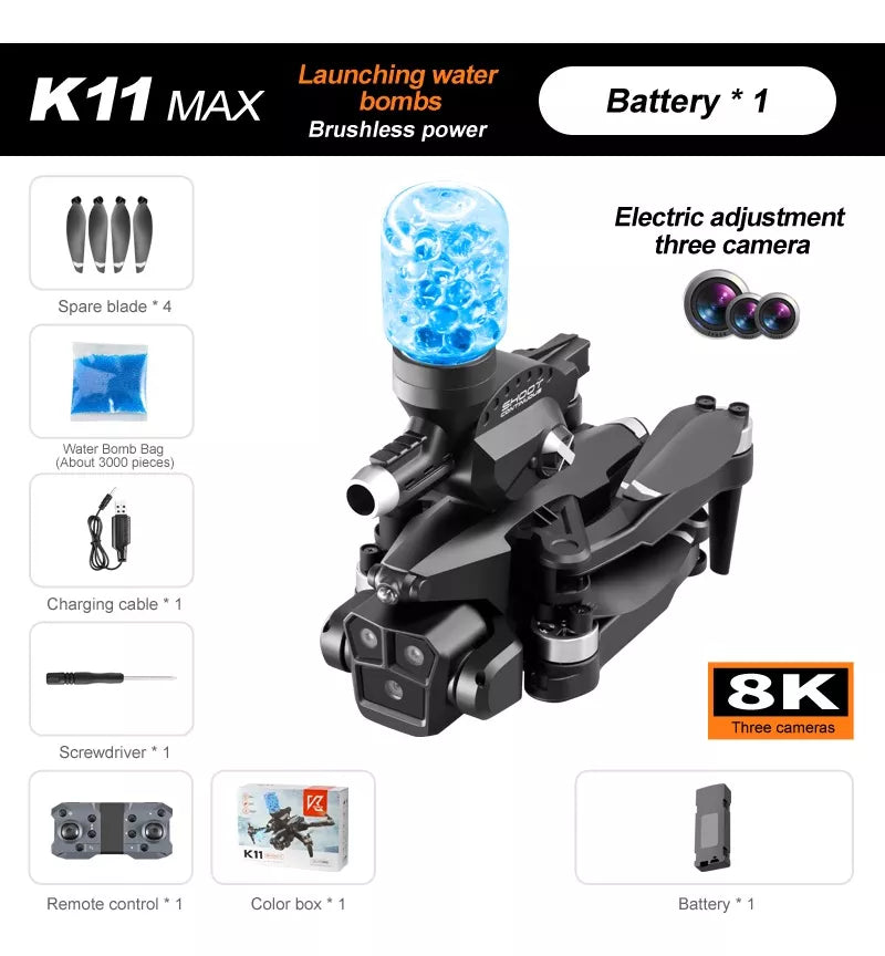 Dron K11 Max 4k Lanzador Bolas De Gel