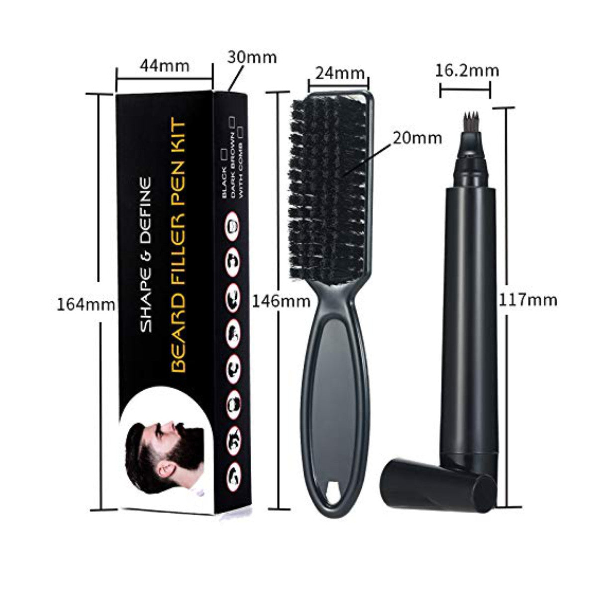 Kit Lapiz mas Cepillo Barba Relleno