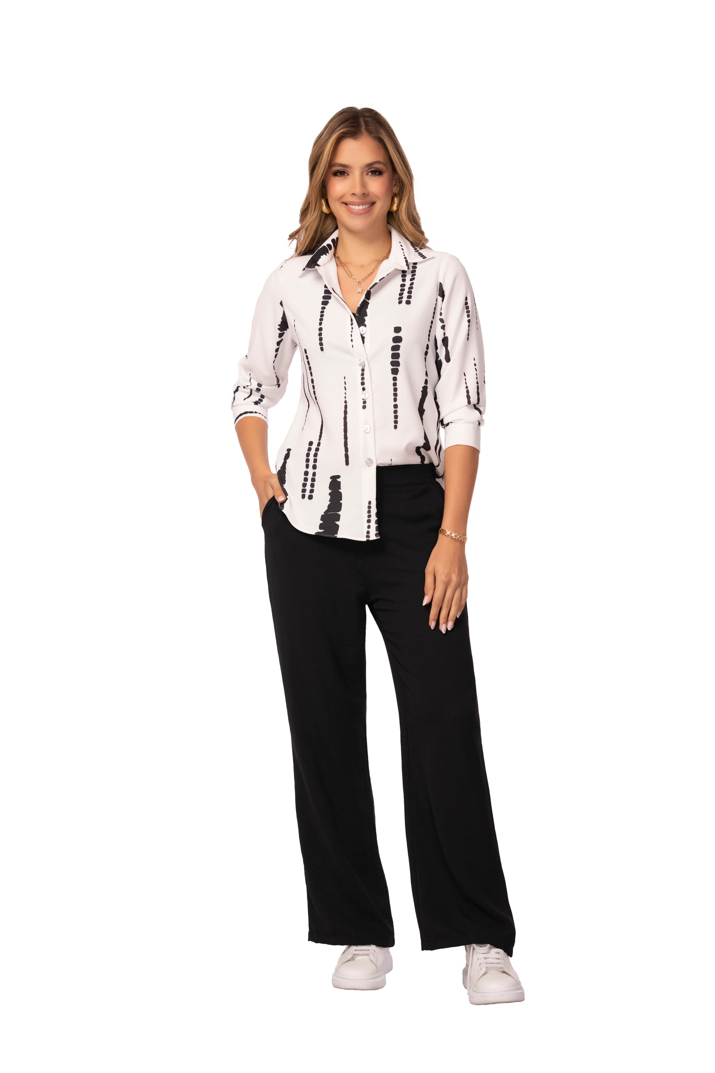 Blusa En Poliester Corrugado