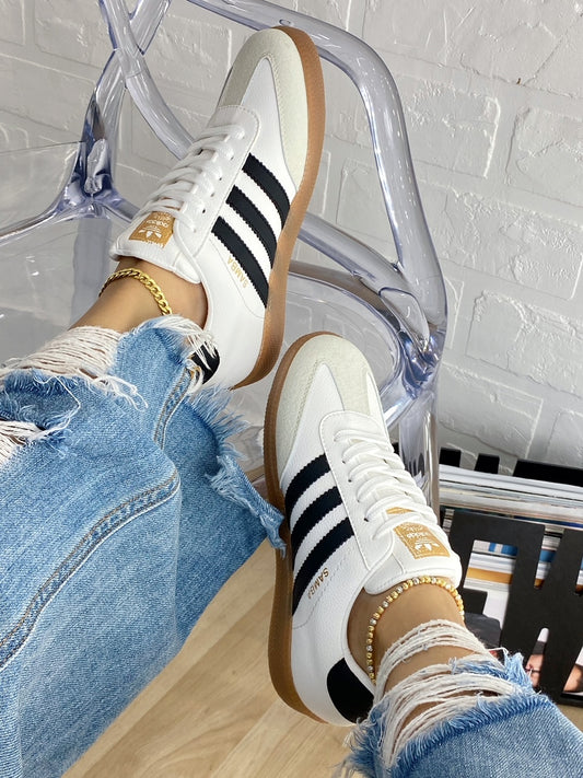 Tenis Samba Blanco X Negro