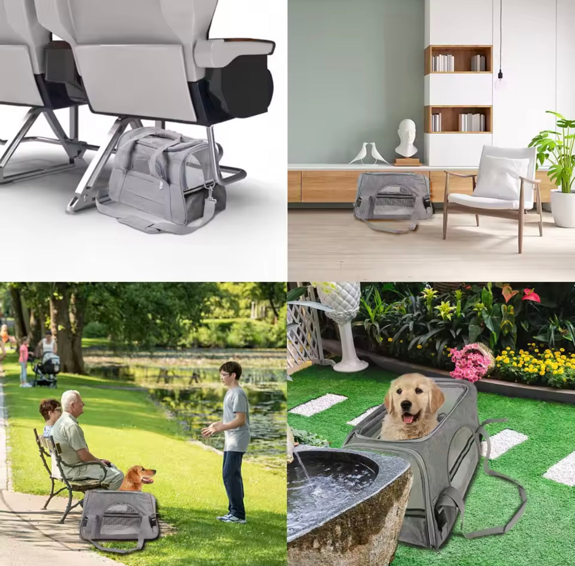 MOCHILA TRASNPORTADORA MASCOTAS PLEGABLE