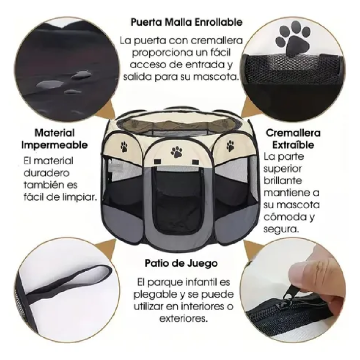 Corral Para Mascotas Plegable