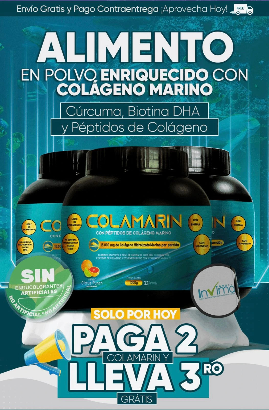 Colágeno Hidrolizado Marino 1.000 gr