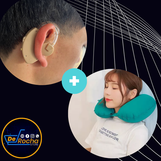 Combo almohada viajera + Audífonos sordera