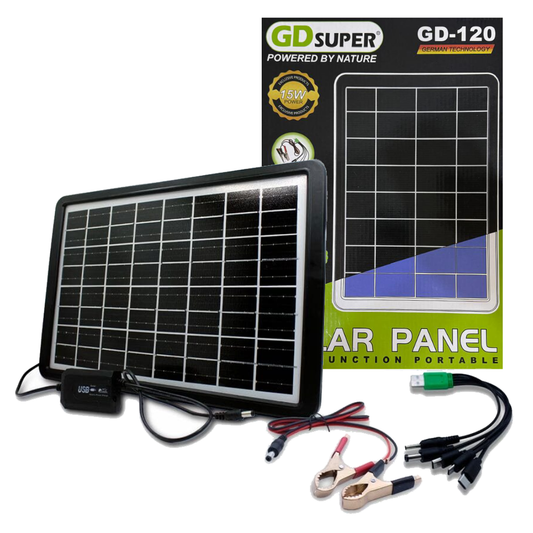 Panel Solar Portátil Usb 15w 16v Gd-120