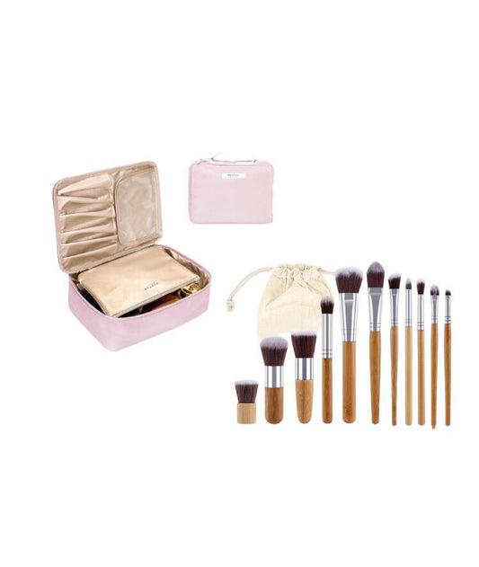 Cosmetiquera + brochas maquillaje