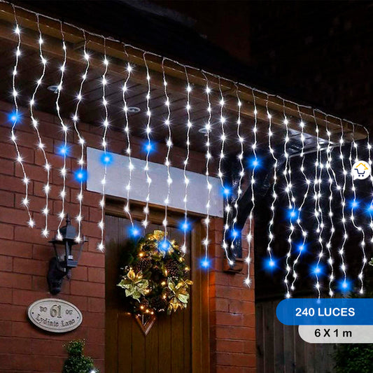Cortina Led Destellos 6x1 Blanco