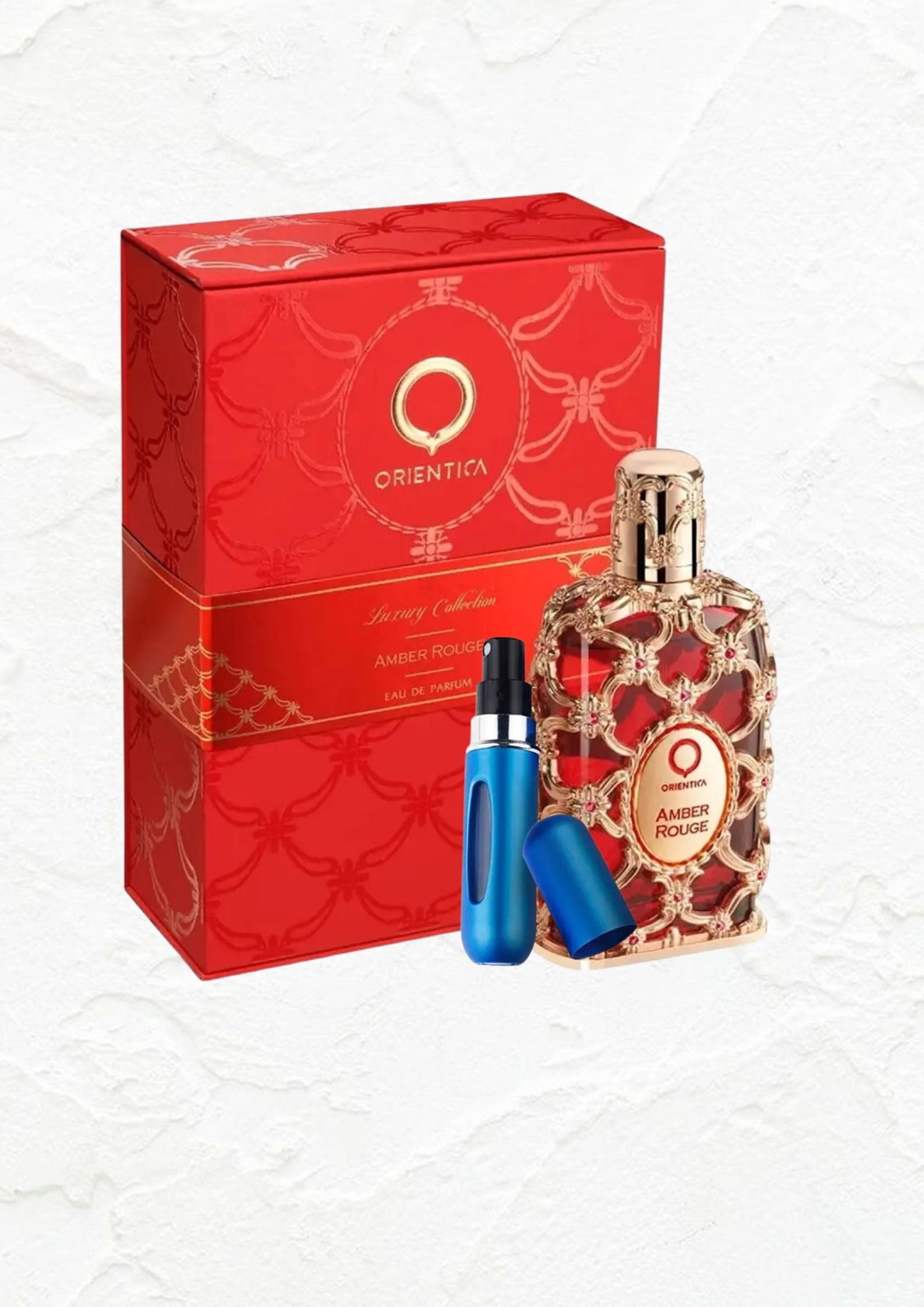 AMBER ROUGE 100 ML ESTUCHE + PERFUMERO-CALIDAD 1.1 PREMIUM