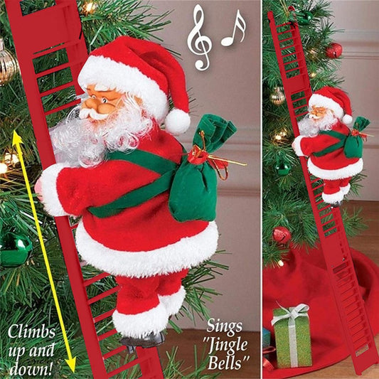 Papá Noel Sube Escalera Decoracion Navidad